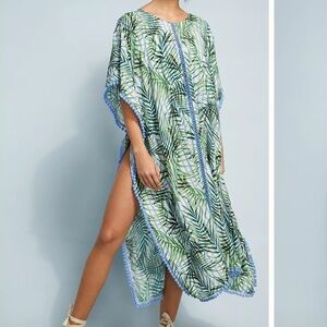 Red Carter Party Palm Caftan